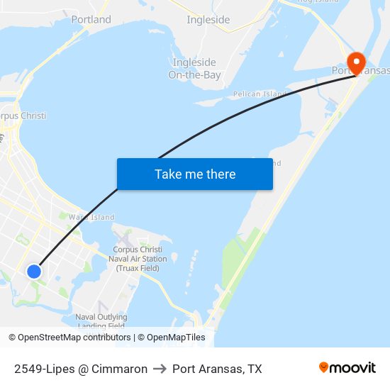 2549-Lipes @ Cimmaron to Port Aransas, TX map