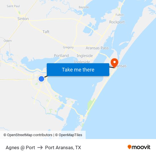 Agnes  @  Port to Port Aransas, TX map