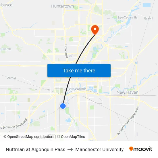 Nuttman at Algonquin Pass to Manchester University map