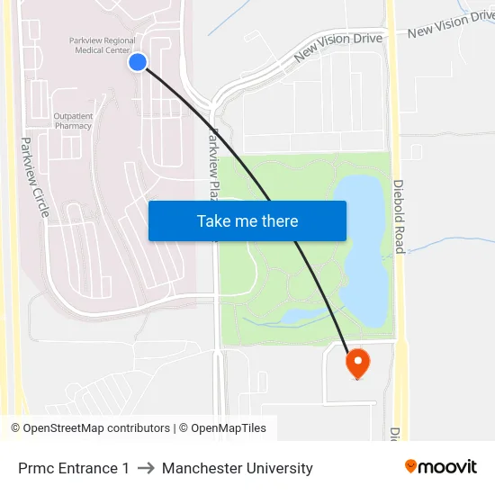 Prmc Entrance 1 to Manchester University map