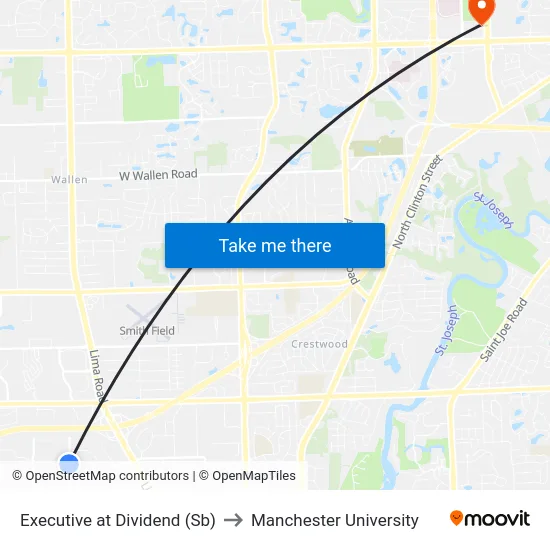 Executive at Dividend (Sb) to Manchester University map