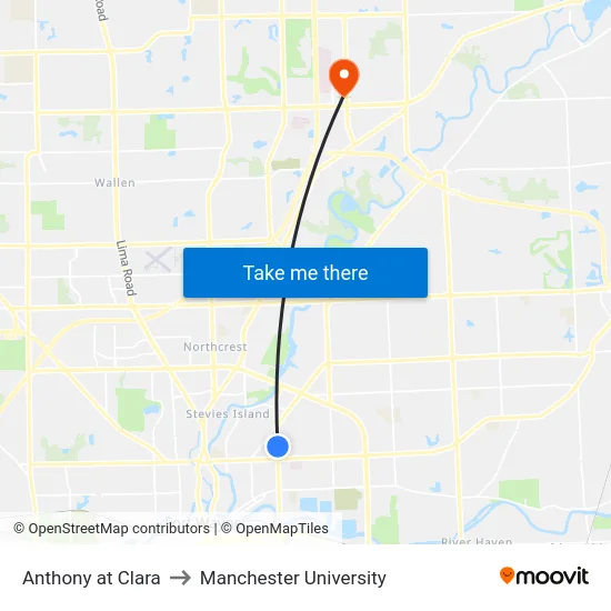 Anthony at Clara to Manchester University map