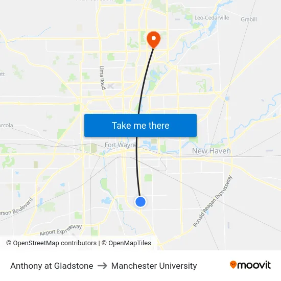Anthony at Gladstone to Manchester University map
