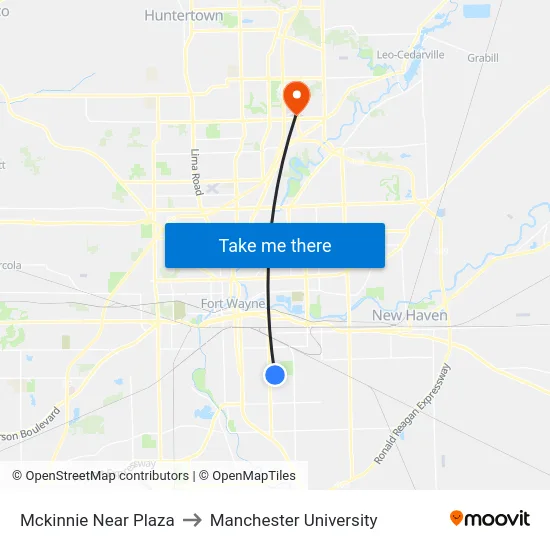 Mckinnie Near Plaza to Manchester University map
