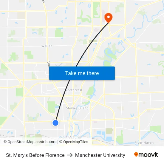St. Mary's Before Florence to Manchester University map