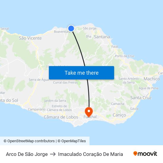 Arco De São Jorge to Imaculado Coração De Maria map