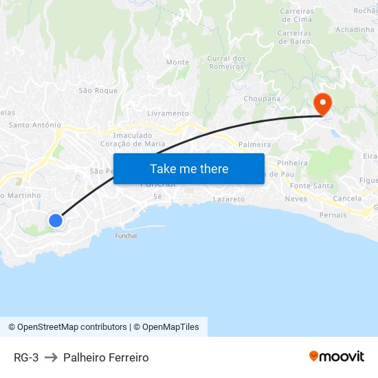 RG-3 to Palheiro Ferreiro map