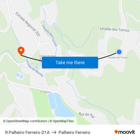 R Palheiro Ferreiro  D1A to Palheiro Ferreiro map