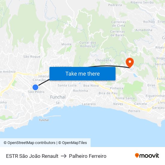 ESTR São João  Renault to Palheiro Ferreiro map