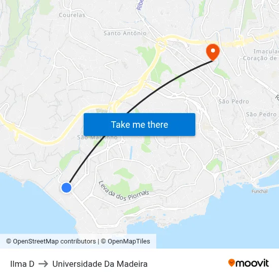Ilma  D to Universidade Da Madeira map