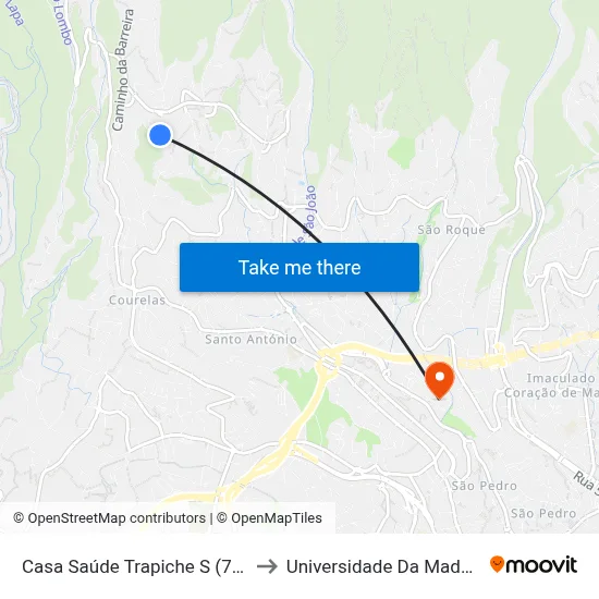 Casa Saúde Trapiche  S (781) to Universidade Da Madeira map