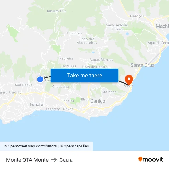 Monte  QTA Monte (538) to Gaula map