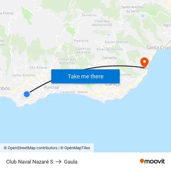 Club Naval  Nazaré  S (825) to Gaula map