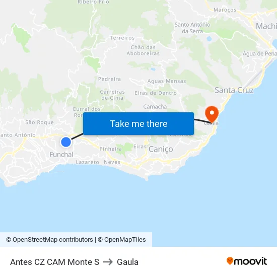 Antes CZ CAM Monte  S (511) to Gaula map