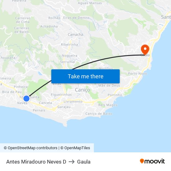 Antes Miradouro Neves  D to Gaula map
