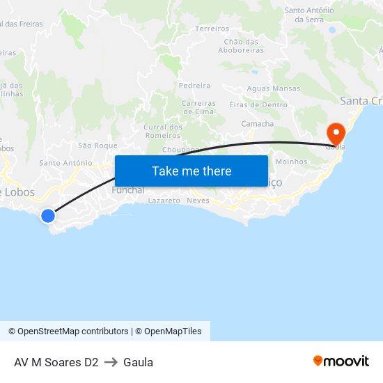 AV M Soares D2 to Gaula map