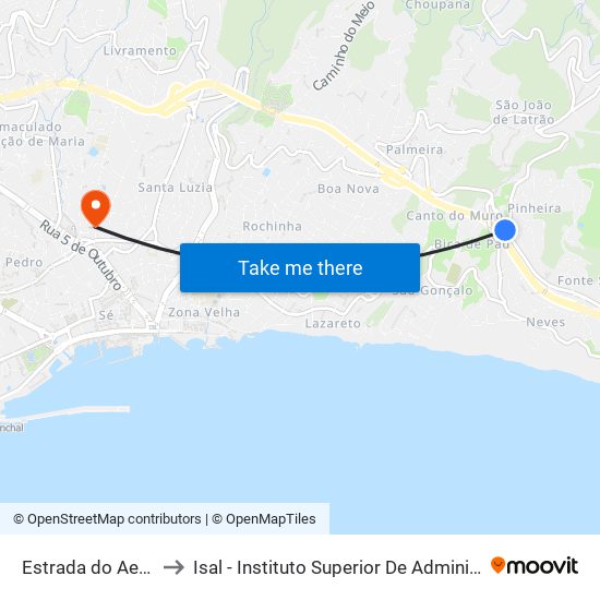 Estrada do Aeroporto  S to Isal - Instituto Superior De Administração E Línguas map