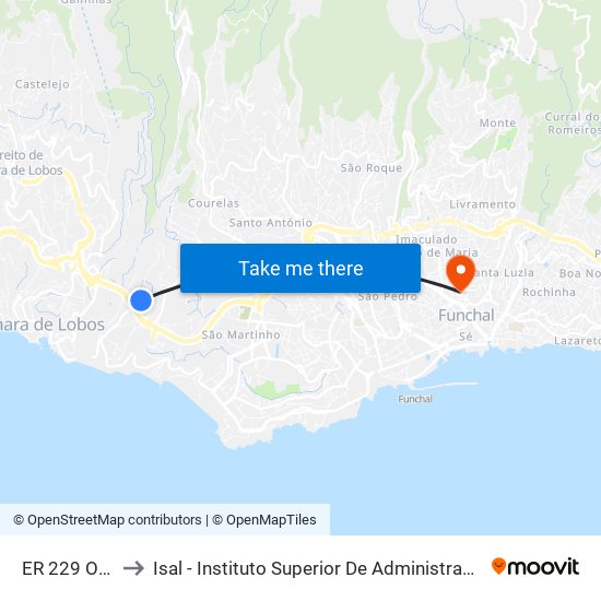 ER 229  Oficina to Isal - Instituto Superior De Administração E Línguas map