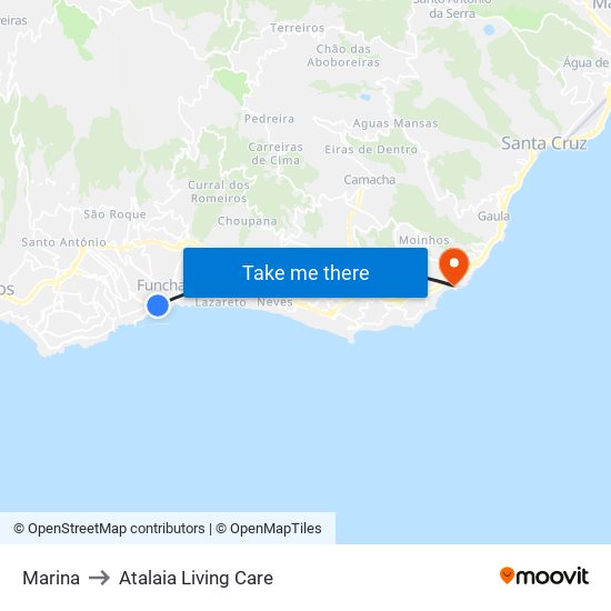 Marina to Atalaia Living Care map