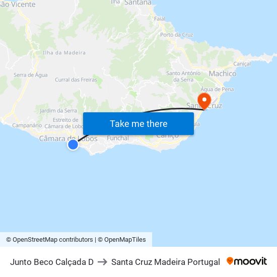 Junto Beco Calçada  D to Santa Cruz Madeira Portugal map