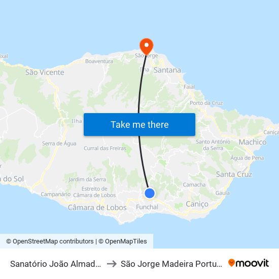 Sanatório João Almada  S to São Jorge Madeira Portugal map