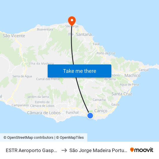 ESTR Aeroporto  Gaspar F to São Jorge Madeira Portugal map