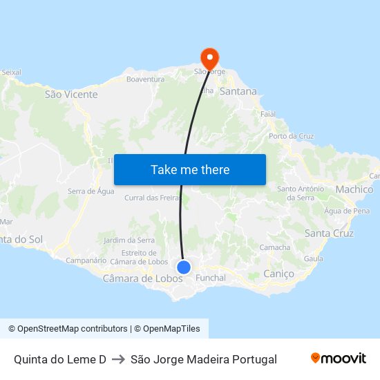 Quinta do Leme  D to São Jorge Madeira Portugal map