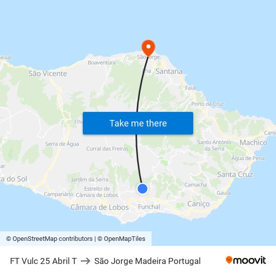 FT Vulc 25 Abril  T to São Jorge Madeira Portugal map