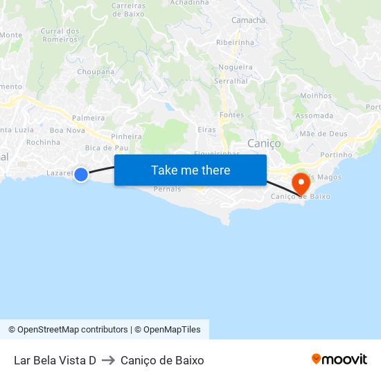Lar Bela Vista  D to Caniço de Baixo map