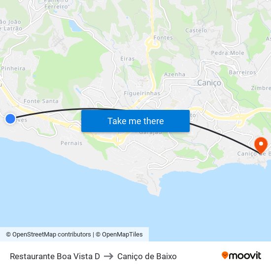 Restaurante Boa Vista  D to Caniço de Baixo map