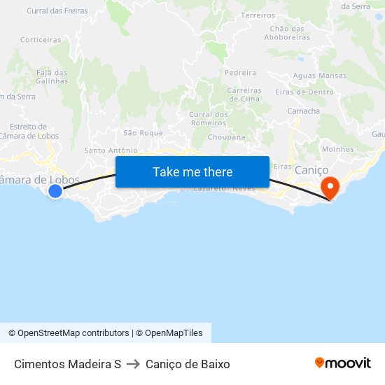 Cimentos Madeira  S to Caniço de Baixo map