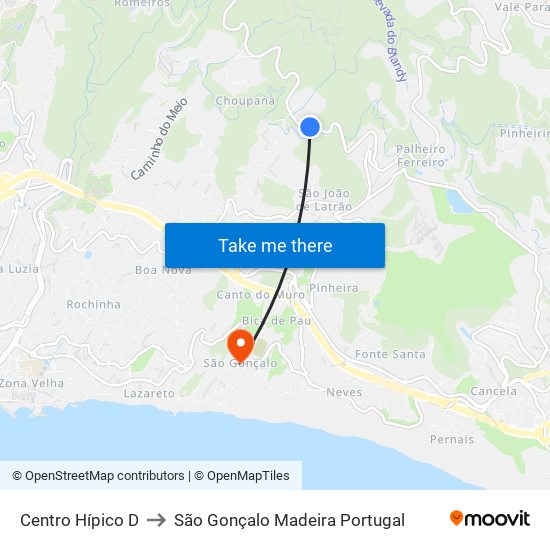 Centro Hípico  D to São Gonçalo Madeira Portugal map