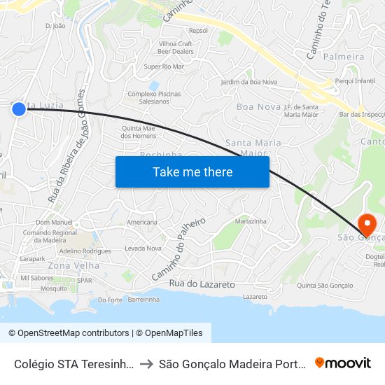 Colégio STA Teresinha  D to São Gonçalo Madeira Portugal map