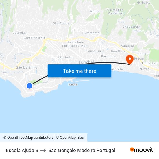 Escola Ajuda  S to São Gonçalo Madeira Portugal map