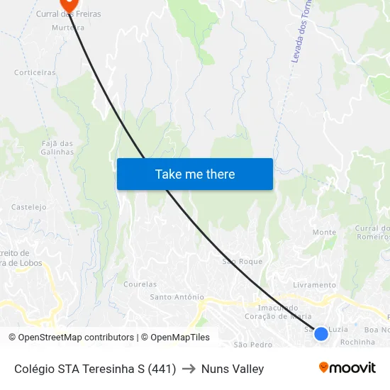 Colégio STA Teresinha  S (441) to Nuns Valley map