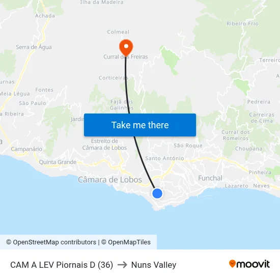 CAM A  LEV Piornais  D (36) to Nuns Valley map