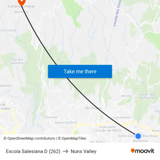 Escola Salesiana  D (262) to Nuns Valley map