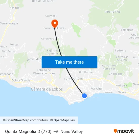 Quinta Magnólia  D (770) to Nuns Valley map