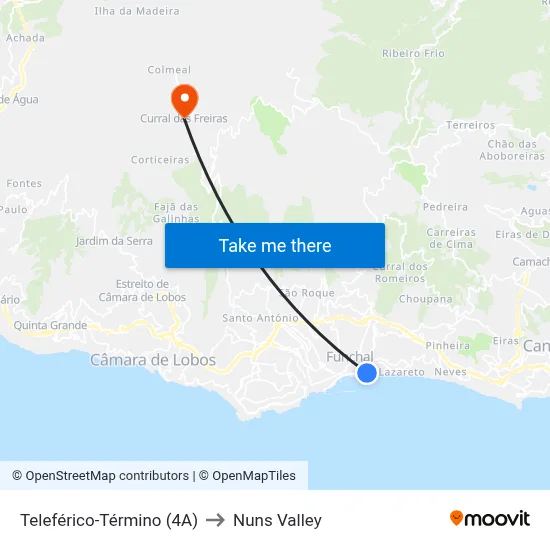 Teleférico-Término (4A) to Nuns Valley map