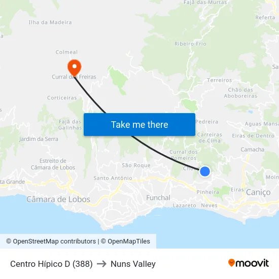 Centro Hípico  D (388) to Nuns Valley map