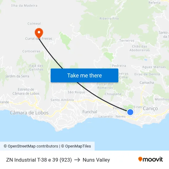 ZN Industrial  T-38 e 39 (923) to Nuns Valley map