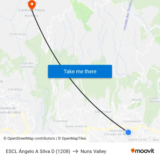 ESCL Ângelo A Silva  D (1208) to Nuns Valley map