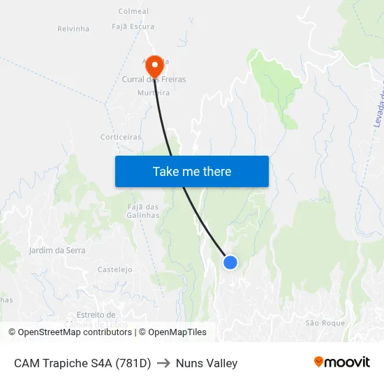 CAM Trapiche  S4A (781D) to Nuns Valley map
