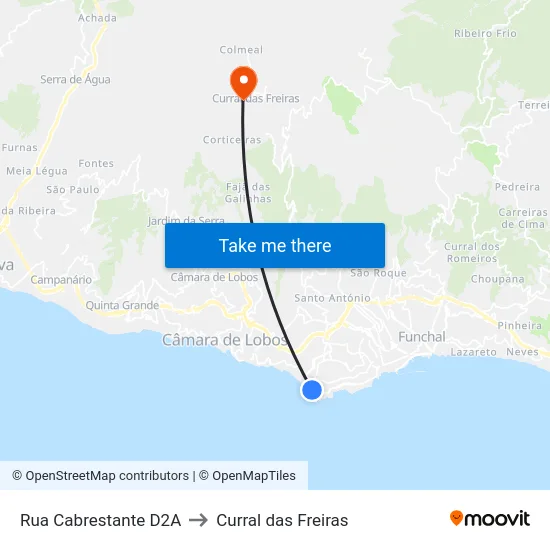 Rua Cabrestante  D2A to Curral das Freiras map