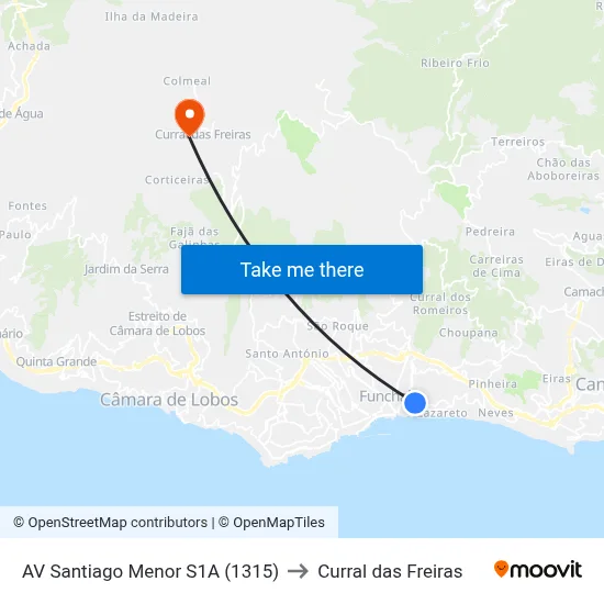 AV Santiago Menor  S1A (1315) to Curral das Freiras map