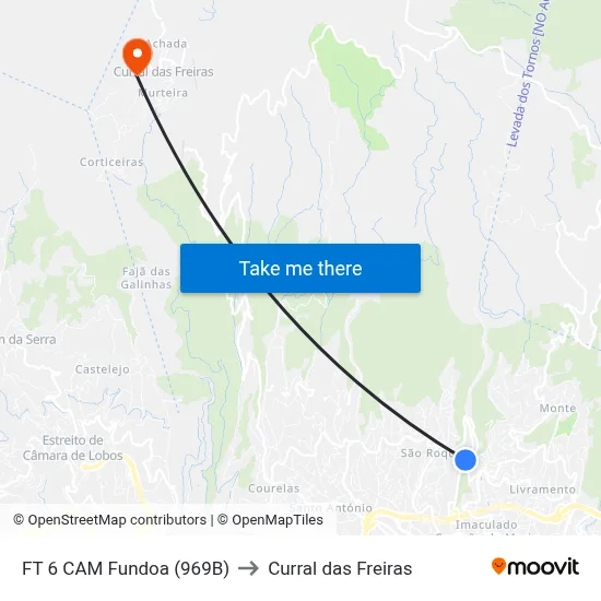 FT 6 CAM Fundoa (969B) to Curral das Freiras map