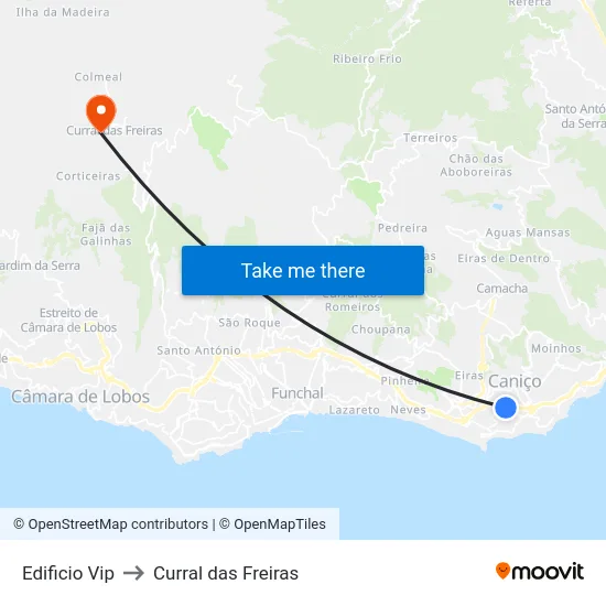 Edificio Vip to Curral das Freiras map
