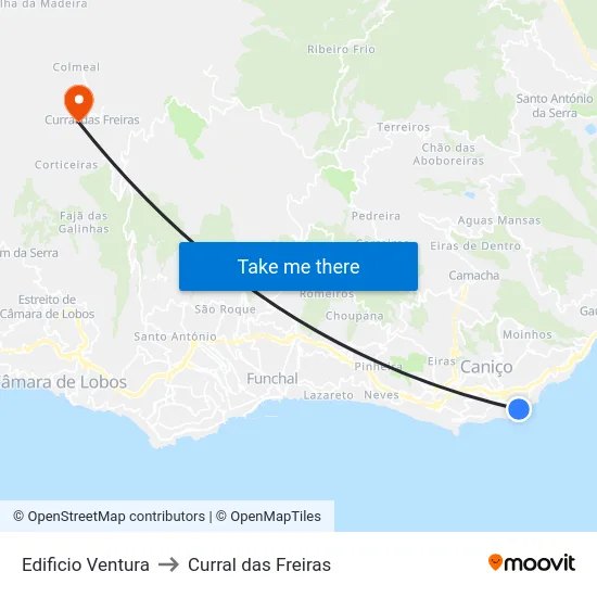 Edificio Ventura to Curral das Freiras map