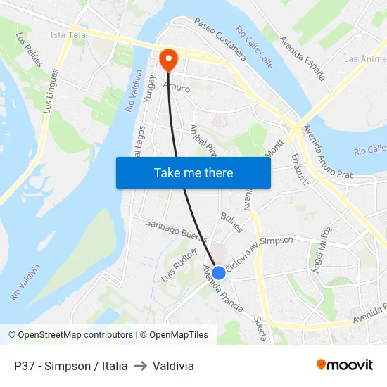 P37 - Simpson / Italia to Valdivia map