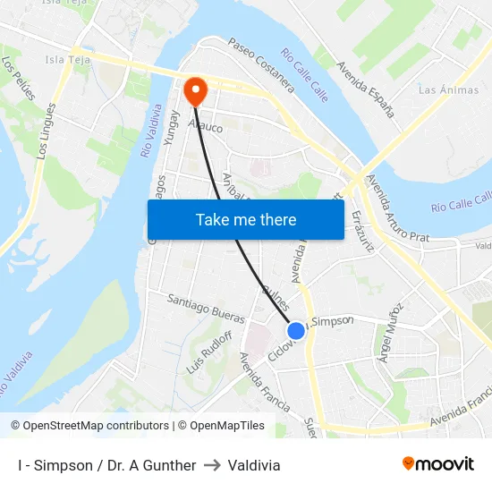 I - Simpson / Dr. A Gunther to Valdivia map